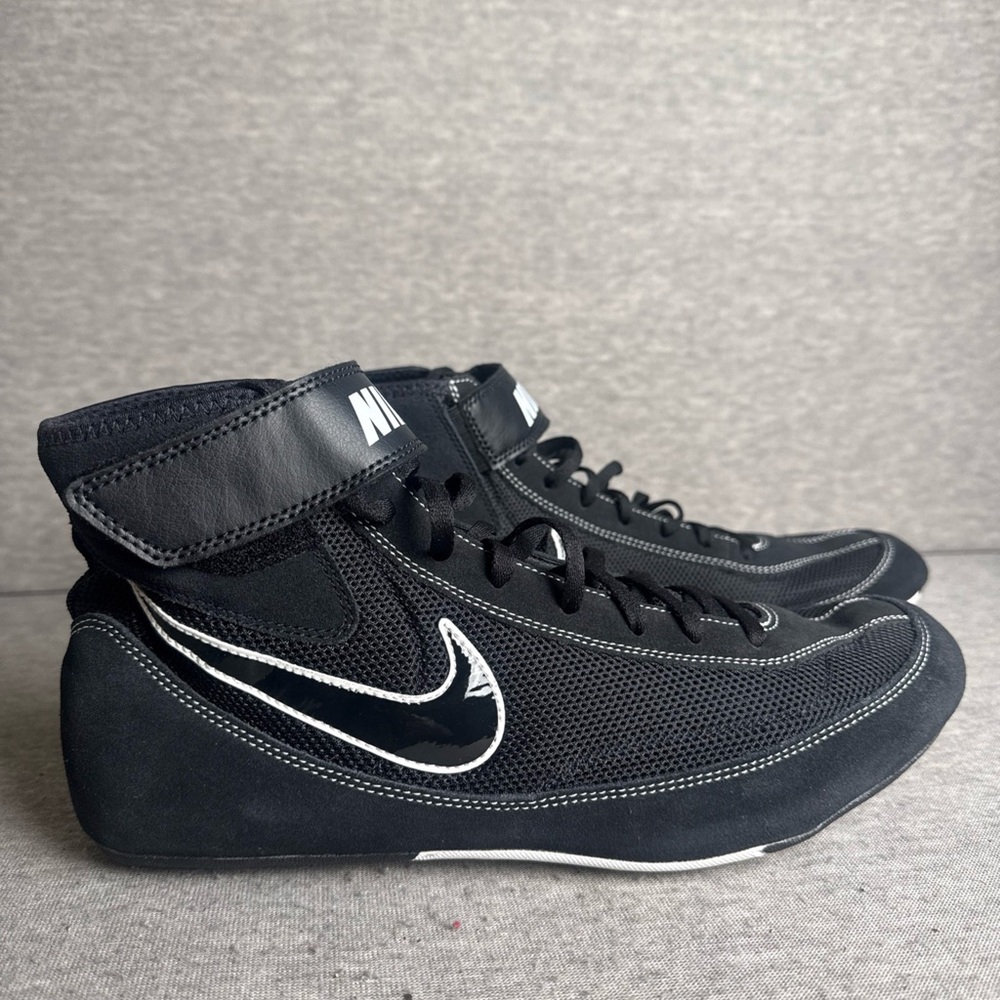 Nike Speed Sweep VII Black White Mens Sz 13 Wrestling Boxing‎ Shoes 366683-001